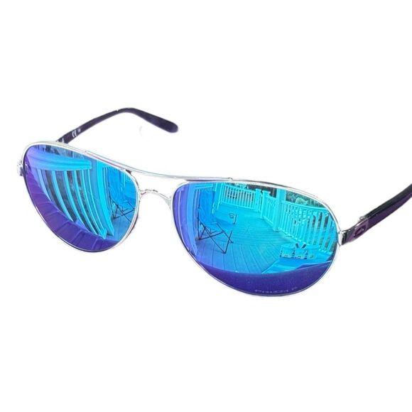 OAKLEY Sunglasses Blue Mirrored Lenses Prizm Polarized Sunglasses Oakley Feedbac - Picture 9 of 9